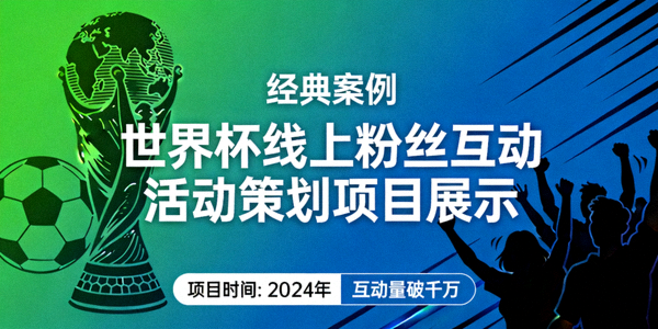 经典案例封面 - 世界杯线上粉丝互动活动策划项目展示